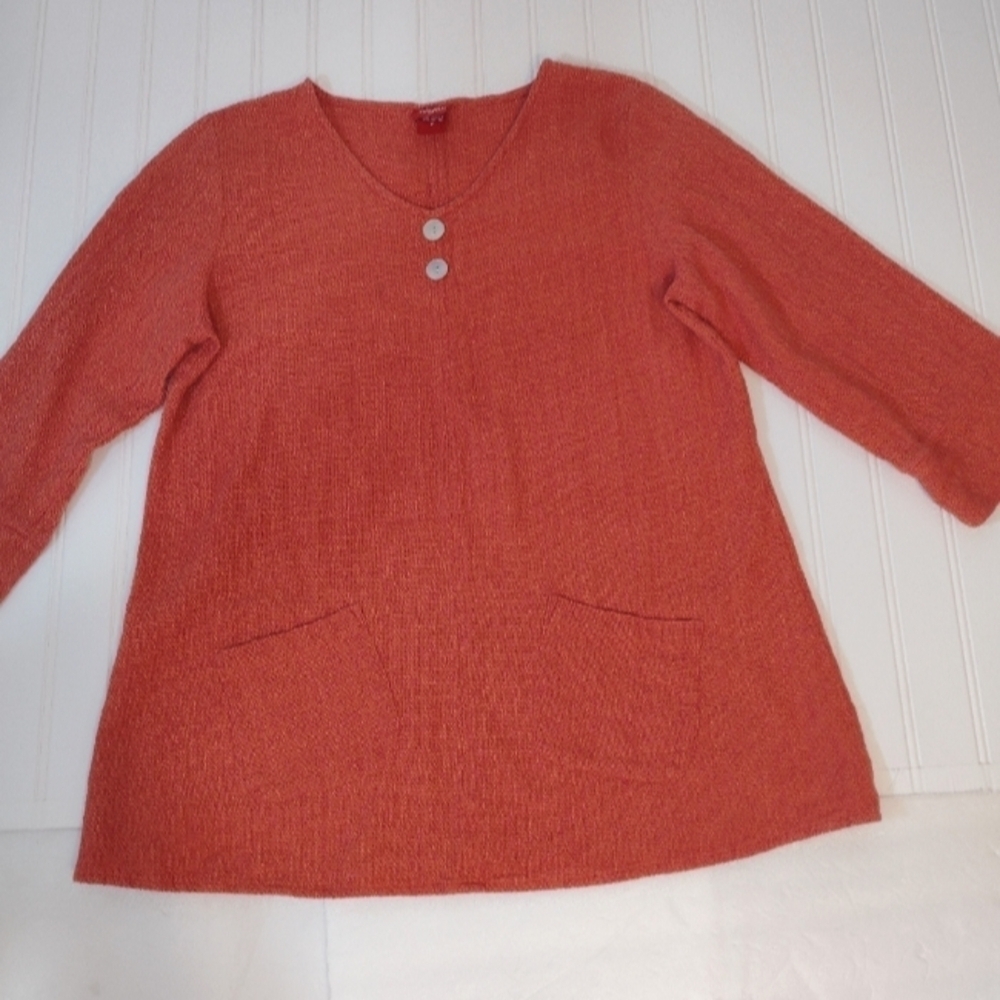 toofan women's orange cotton top size (S) - Picture 13 of 13
